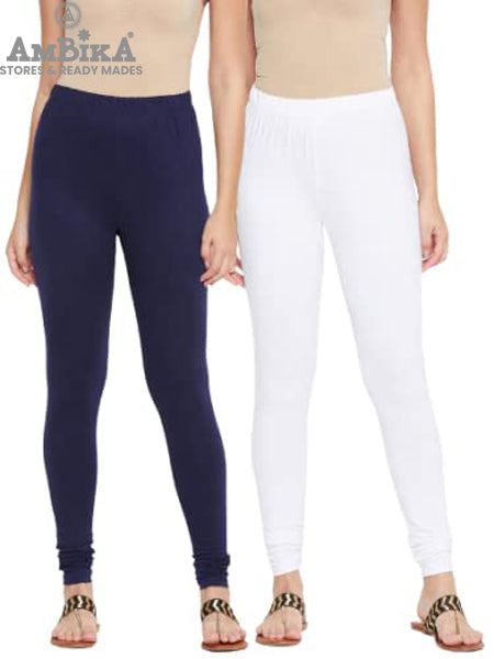 Cotton Leggings for Woman Combo Free Size - Pack of 2