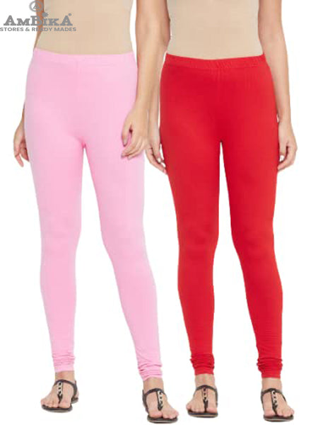 Cotton Leggings for Woman Combo Free Size - Pack of 2