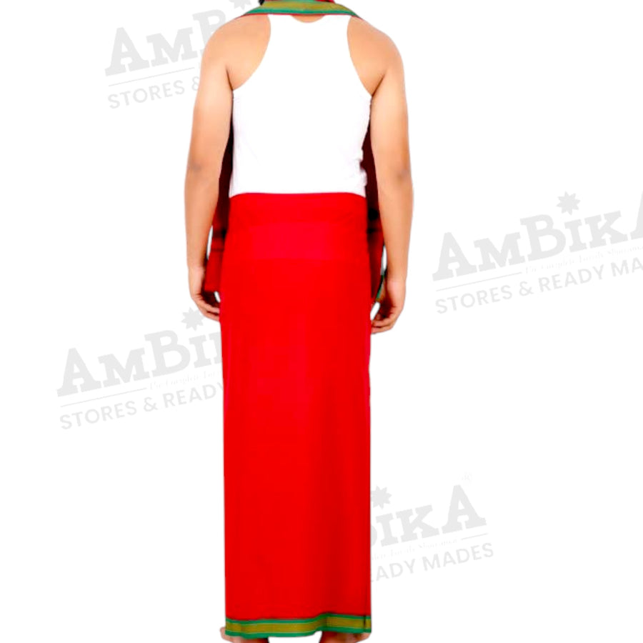 Cotton Color Dhoti & Towel For Men, Traditional Festive & Regular Wear,1.9MT