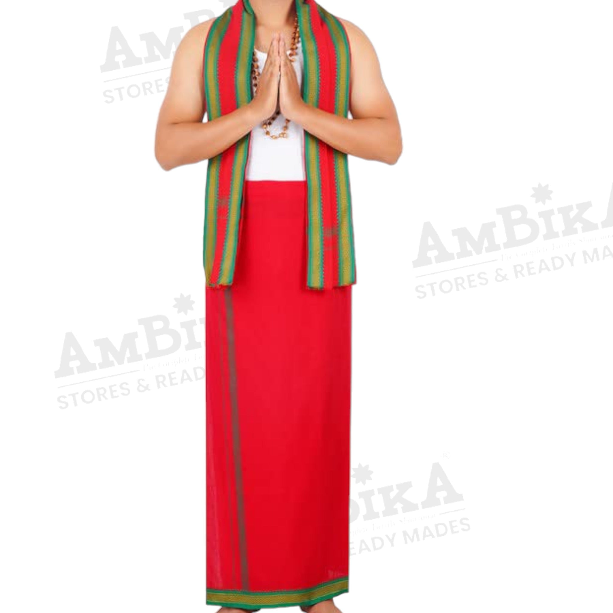 Cotton Color Dhoti & Towel For Men, Traditional Festive & Regular Wear,2.0MT