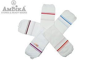 Unisex pure Cotton Bath Towels Light Weight, Honey Comb Pattern(White) -Pack of 5