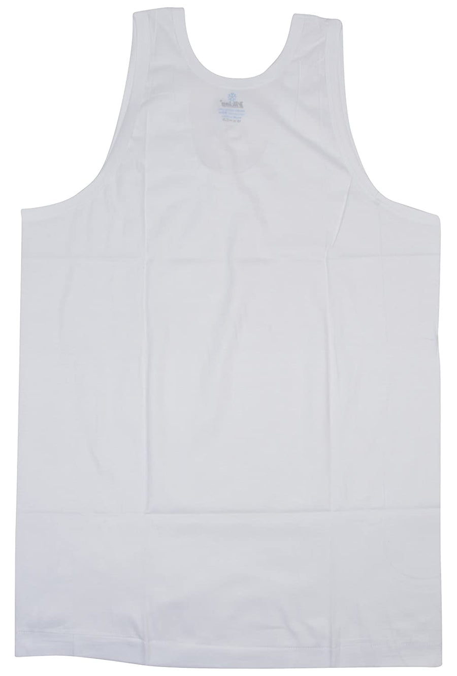 Viking Men's Cotton Vest RN (Pack of 2) - White Colour