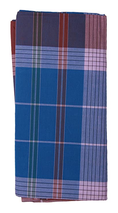 NANDU Men's Cotton Lungi (Multi-Coloured, 2.25 Meters)