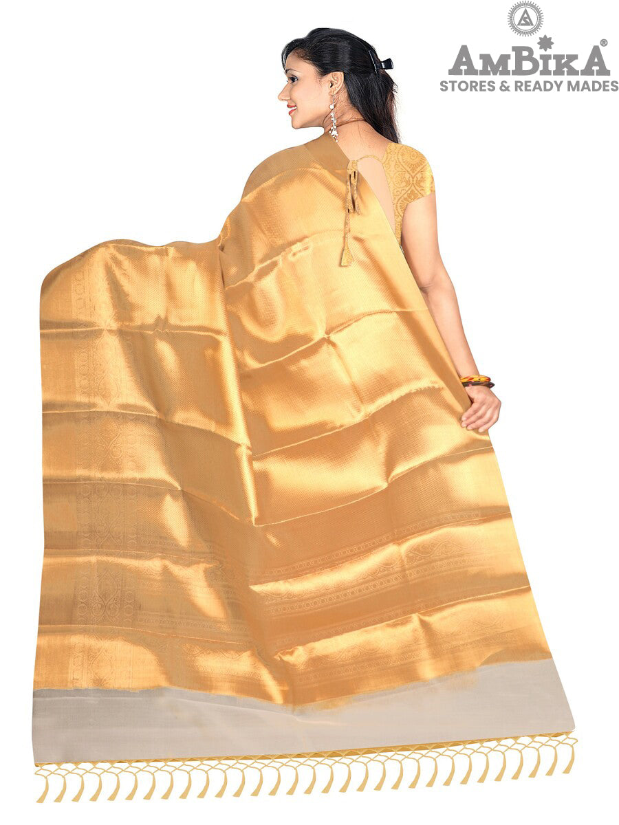 Women’s Banaras Heavy Tissue Silk gold zari saree with blouse