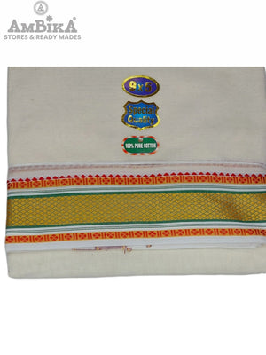 MUTHU PET Cotton Mens Panjakejam Dhoti & Towel set