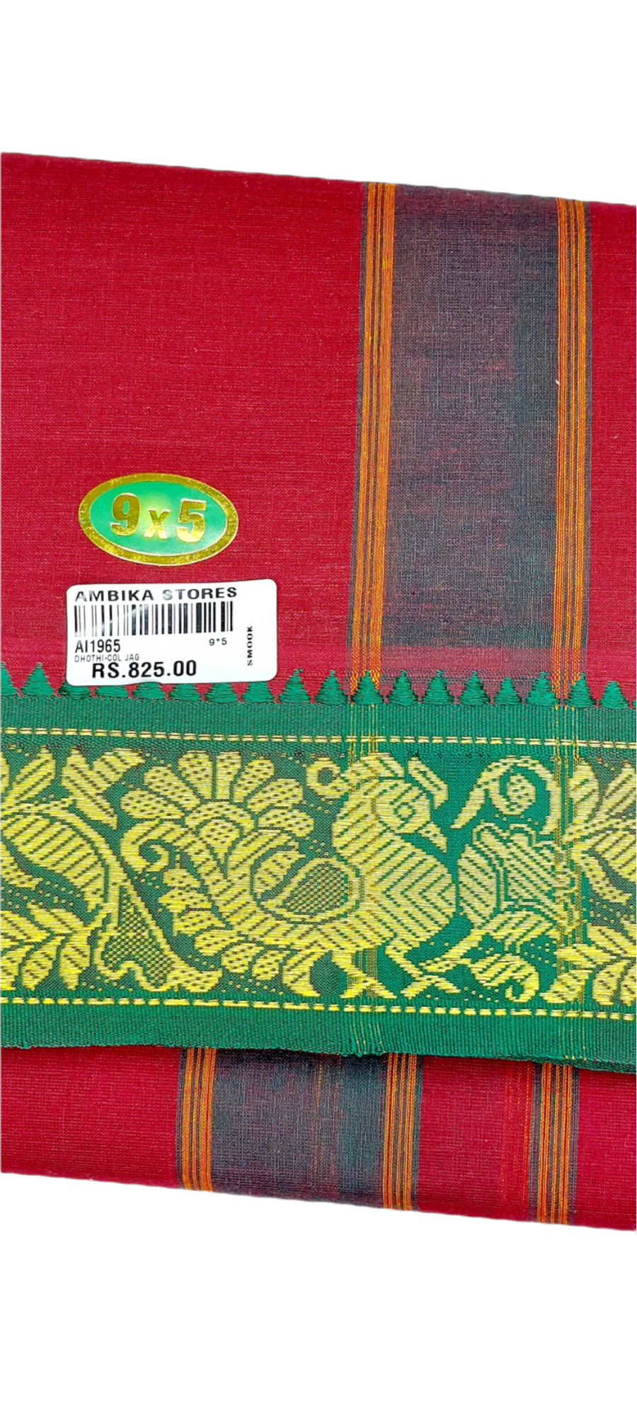 Cotton Mens Panjakejam Colour Dhoti With Fancy Border & Towel set [9 * 5]