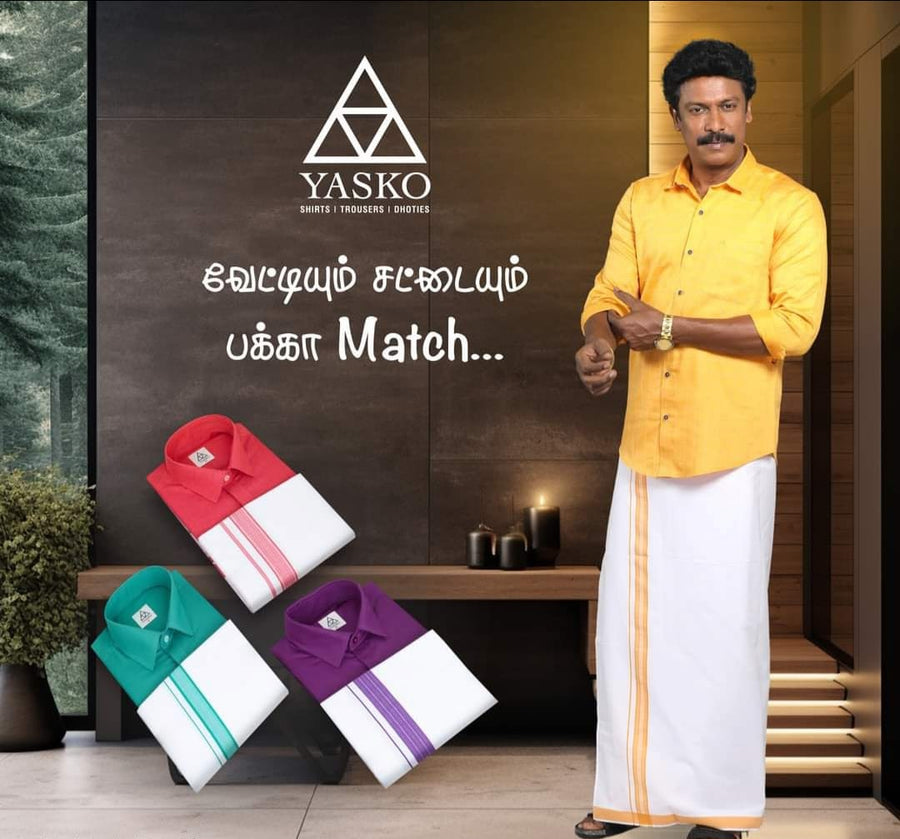 Yasko Matching Dhoti & Shirt Combos